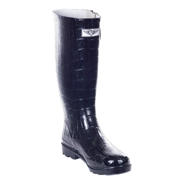 Women Rubber Rain Boots, Croco Patterns Designs