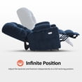 thumbnail image 5 of MCombo Large Triple Motor Power Lift Recliner for Big and Tall Elderly, Fabric, Navy Blue, 5 of 10