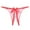 Red, variant on Women's G String Panty Lace Thongs Bow Front Crotchless Underwear Hollow Out See Through Panty Snap Crotch Lingerie plus