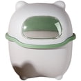 thumbnail image 3 of Cubo de basura con forma de oso de dibujos animados, bote de basura de escritorio con tapa, contenedor de basura creativo, 3 of 6