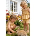 thumbnail image 3 of Happy Town Infant Baby Girl Clothes Ruffle Sleeveless Shirt and Shorts Set Toddler Girl Casual Outfits, 3 of 8