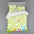 thumbnail image 2 of Ambesonne Easter Bedding Set 3 Pcs, Colorful Cartoon Bunnies, Twin, Multicolor, 2 of 3