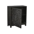 thumbnail image 3 of Linon Armoire d'Appoint de Rangement Grace Médaillon Sculpté en Bois Fini Gris Foncé, 3 of 13