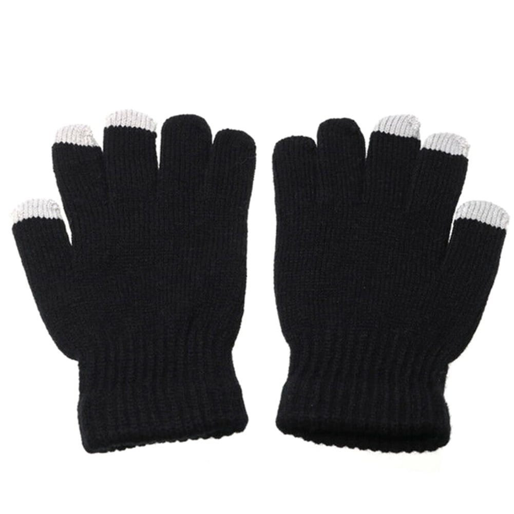 QuietWear 2 Layer Knit Glove with Texting Fingers 