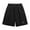 Black, variant on Men's Summer Solid Color Ice Silk Shorts Elastic Waist Shorts with Drawstring Workout Gym Wide Leg Shorts