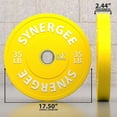 thumbnail image 3 of Synergee Color Bumper Plates Strength Conditioning Workouts Weightlifting 35lbs Pair, 3 of 4