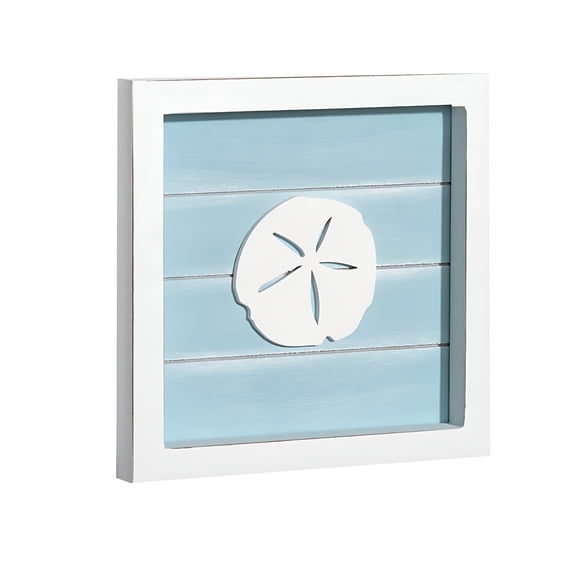 LAMIRO Beach Themed Room Decor,Coastal 3D Wall Art with Starfish,Seahorse,Sand Dollar and Coral - Turquoise Coastal Room Decor - Seashell Beach Decorations for Home