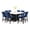 Blue Velvet Chairs, variant on Camila Square Counter Height Dining Set 9pc - Blue Velvet Counter Height Chairs