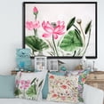 thumbnail image 2 of Ancient Pink Lotuses In The Pond II 20 in x 12 in Framed Painting Canvas Art Print, by Designart, 2 of 5
