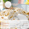 thumbnail image 2 of Country Watercolor Bedding Duvet Cover Set King Size 4 Pieces Sunflowers Yellow Green Leaf Vintage Bedding Set with Zipper Closure, 1 Comforter Cover 92x106 Inches 1 Flat Sheet & 2 Pillow Cases, 2 of 7