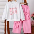 thumbnail image 2 of Toddler Girl Outfits Fall Cartoon Print Childrens Clothes Girls Size 10-12 Oversize Streetwear Clothing Set for Girls 7-8 with Pocket Z06-White D, 2 of 7
