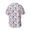 thumbnail image 2 of Disketp Men's Hawaiian American Gnomes Print Shirts Button Down Holiday Beach Shirts-X-Large, 2 of 7