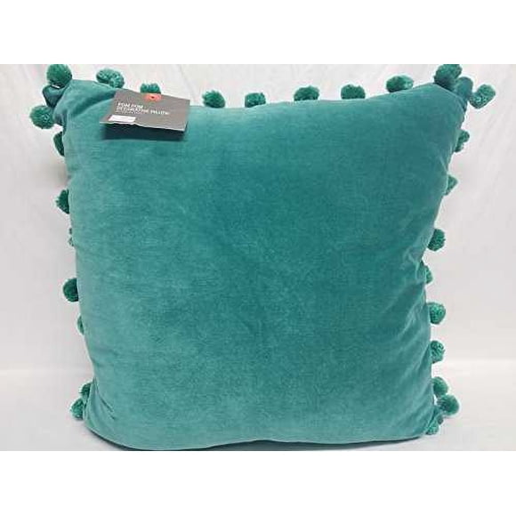 HOME DESIGN STUDIO – Pom Pom Turquoise 20 x 20 Decorative Pillow