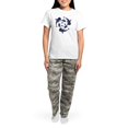thumbnail image 4 of CafePress - Whale Sahrk Blue Spiral Women's Light Pajamas - Women's Short Sleeve Print T-Shirt and Pants Light Cotton Pajama Set, 4 of 7