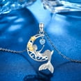 thumbnail image 3 of Midir&Etain Mermaid Necklaces 925 Sterling Silver Mermaid Crescent Moon Star Necklace for Women Mermaids Sea Jewelry Gifts for Women Gifts, 3 of 6