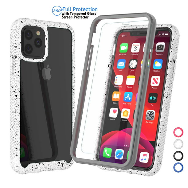 19 Iphone 11 6 1 Case Cute Case For Iphone Xi With Screen Protector Njjex Full Body Rugged Bumper Iphone 11 Case With Tempered Glass Screen Protector Shockproof Clear Back Slim Cover Walmart Com