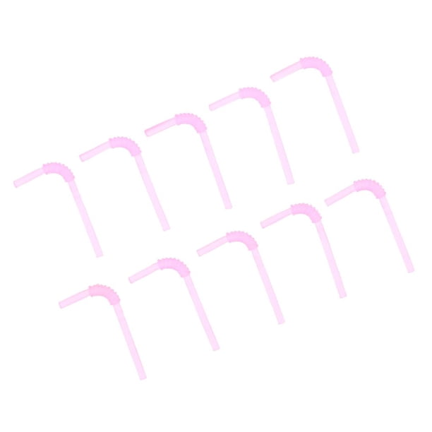10 piezas de pajitas para , ventosas de plástico para 1/12, suministros para beber, favores , juguete transparente Baoblaze Pajitas para beber de Dollhouse