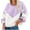Purple, variant on Herrnalise Women's Fashion Autumn Winter Colorblock Pullover Knitting Sweater Round Neck Knitwear Tops Long Sleeve Sweater Purple,S