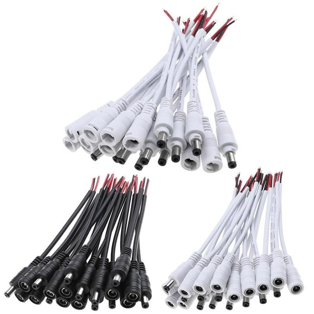 Conector de cable CC / para tira de luz LED 5,5x2,1 para (B) 20 piezas