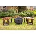 thumbnail image 3 of Leigh Country Char-Log Curved Wood Outdoor Bench, 3 of 5