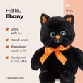 thumbnail image 2 of Bearington Black Cat Plush - Soft & Huggable Plush Toy - Realistic Sparkling Eyes & Stuffed Animal Appeal - Floppy Body for Pretend Play & Kitten Stuffed Animal - Ebony, 7, 2 of 6