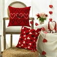 thumbnail image 6 of I Love U XOXO Valentine Hearts Throw Pillow Covers, 16 x 16 Inch Love Wedding Cushion Case Decoration for Sofa Couch Set of 4, 6 of 6