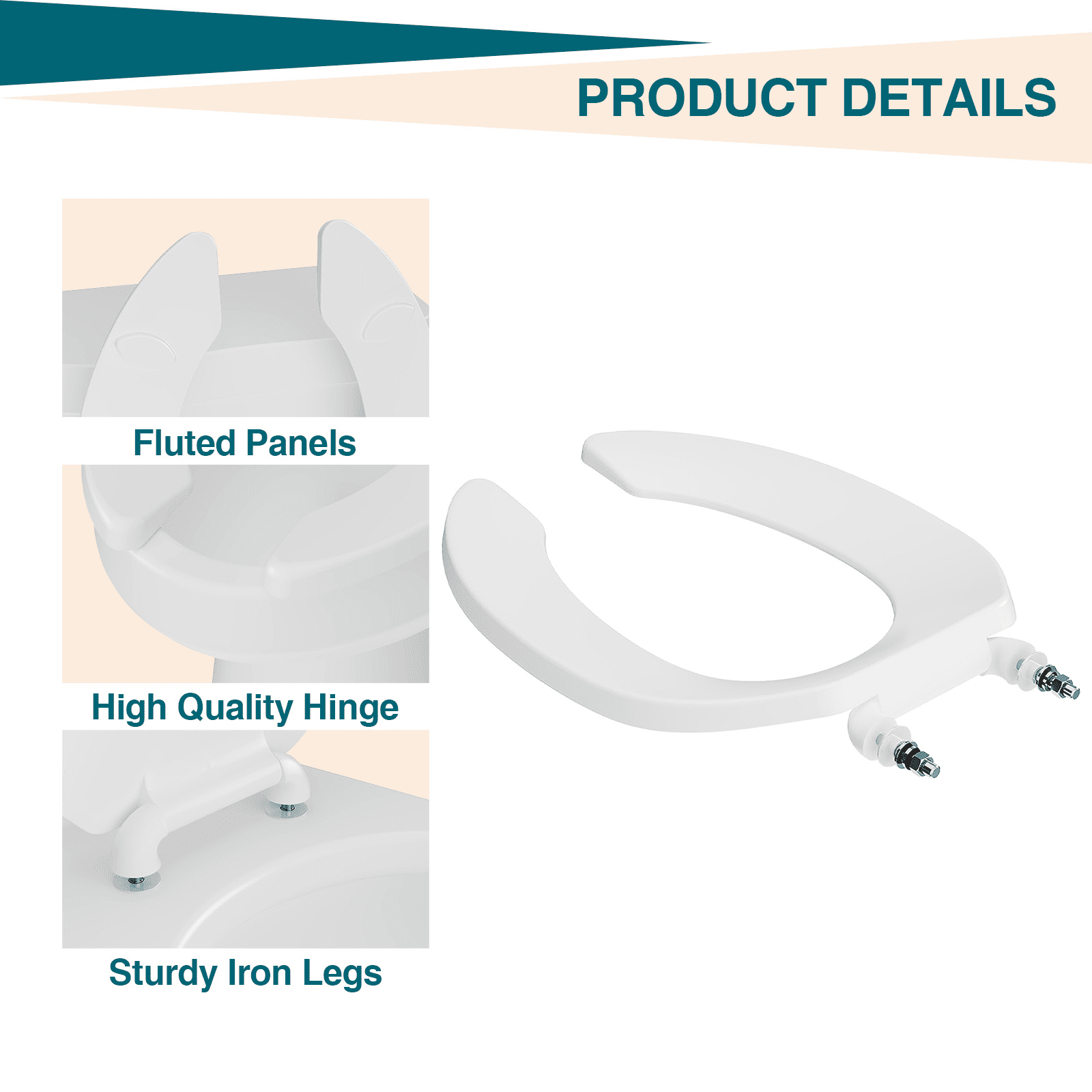 Toilet Seat, Sturdy Elongated Toilet Seat With Soft Close Mechanism, Thickened Durable PP Plastic with Quick Installation Hinge, Easy to Install and Clean, for Most Toilets