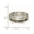 thumbnail image 6 of Titanium Satin and Polished 6mm Notched Band, 6 of 7