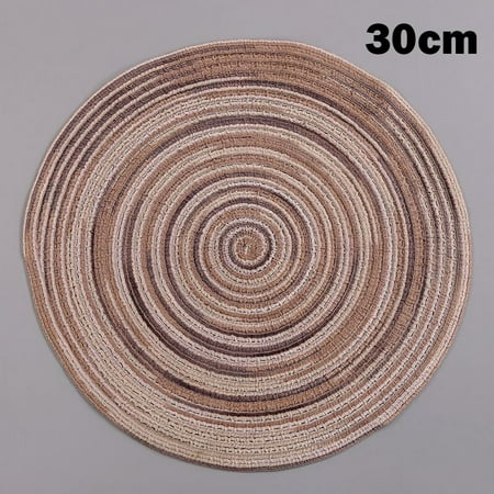 

Round Cotton Coaster Heat Resistant Dining Table Plate Mat for Household Protects Table from Burnt out