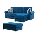 thumbnail image 4 of Paris Navy Reversible Sectional Sofa, 4 of 5
