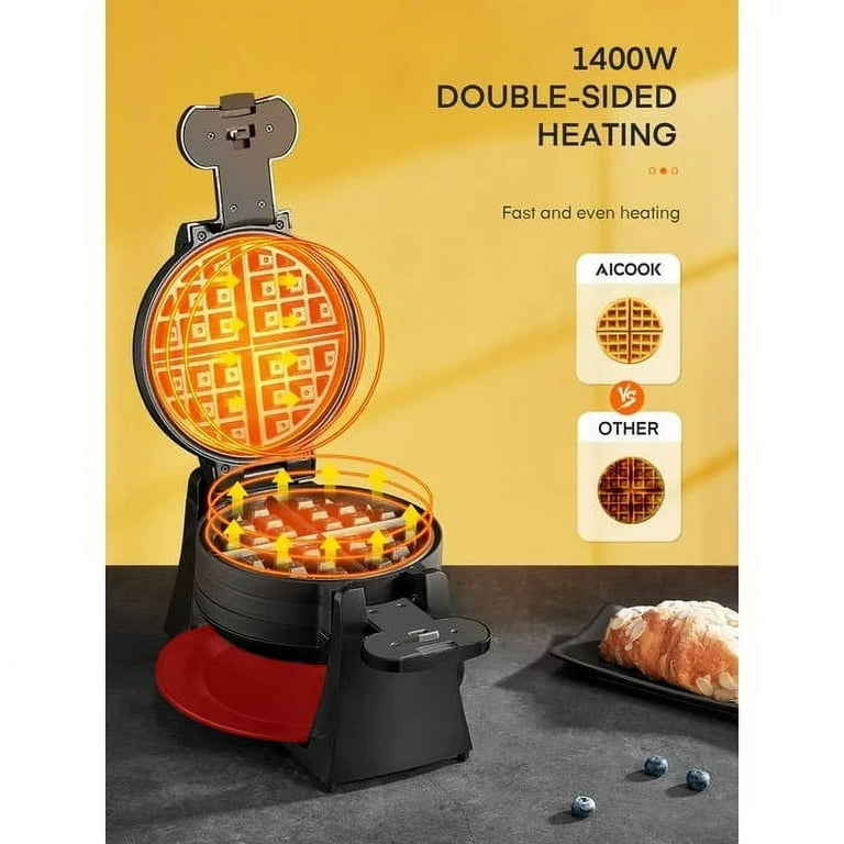 BRAND NEW Dash Heart Mini 4 Waffle Maker Red (BONUS RECIPIES!)