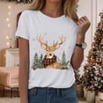 thumbnail image 2 of UngA Christmas Shirts Women Merry Christmas Holiday Graphic Crew Neck Tees Family Holiday Xmas T-Shirts Gift Tops Christmas Tshirts Shirts for Women (White,S), 2 of 6
