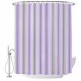 thumbnail image 2 of Purple Green Striped Shower Curtains for Bathroom, Modern Boho Stripes Minimalist Waterproof Fabric Shower Curtain, Decorative Bathroom Curtain for Bathtub, 36"x72", No Hooks Included, 2 of 9