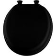 thumbnail image 1 of Siège de Toilette Rond Noir Doux, Noir, 1 of 1