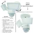 thumbnail image 3 of IQ America LED Outdoor Motion Sensor Security Floodlight, 1100 Lumens, 180° Detection, Weatherproof, 3 of 7