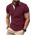 thumbnail image 2 of Golf Shirts for Men with Pocket Big & Tall Short Sleeve T-Shirts Plus Size S-5X Mens Business Casual Pullover Button Collared Tees Tops, 2 of 5