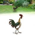 thumbnail image 4 of Rooster Statue, Sturdy Durable Hand Welding Metal Rooster Yard Art  For Garden, 4 of 8