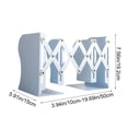 thumbnail image 3 of Metal Book Stand, Desktop Organizer With Retractable Adjustment and Folding Structure, for Office and Study, Blue, 3 of 6