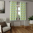 thumbnail image 2 of Ambesonne Ethnic Grommet Curtain, Pastel Folk Style Flower, 50" x 63", Apple Green Aqua Grey, 2 of 6
