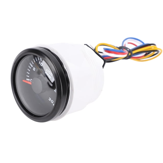 52mm Tachometer, Water Proof 0 - 3000 RPM Outboard Tachometer, Boat Tachometer Gauge with Hour Meter, 7 Color Backlit RPM Gauge for Gas Engines, Easy Installation