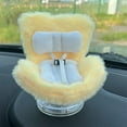 thumbnail image 3 of Doll Car Seat for 17cm Dolls, Doll Car Seat with Air Vent Clip and Desktop Stand, Cute and Functional Car Ornament for Doll Fans, Collectors [Pillow] Yellow, 3 of 8