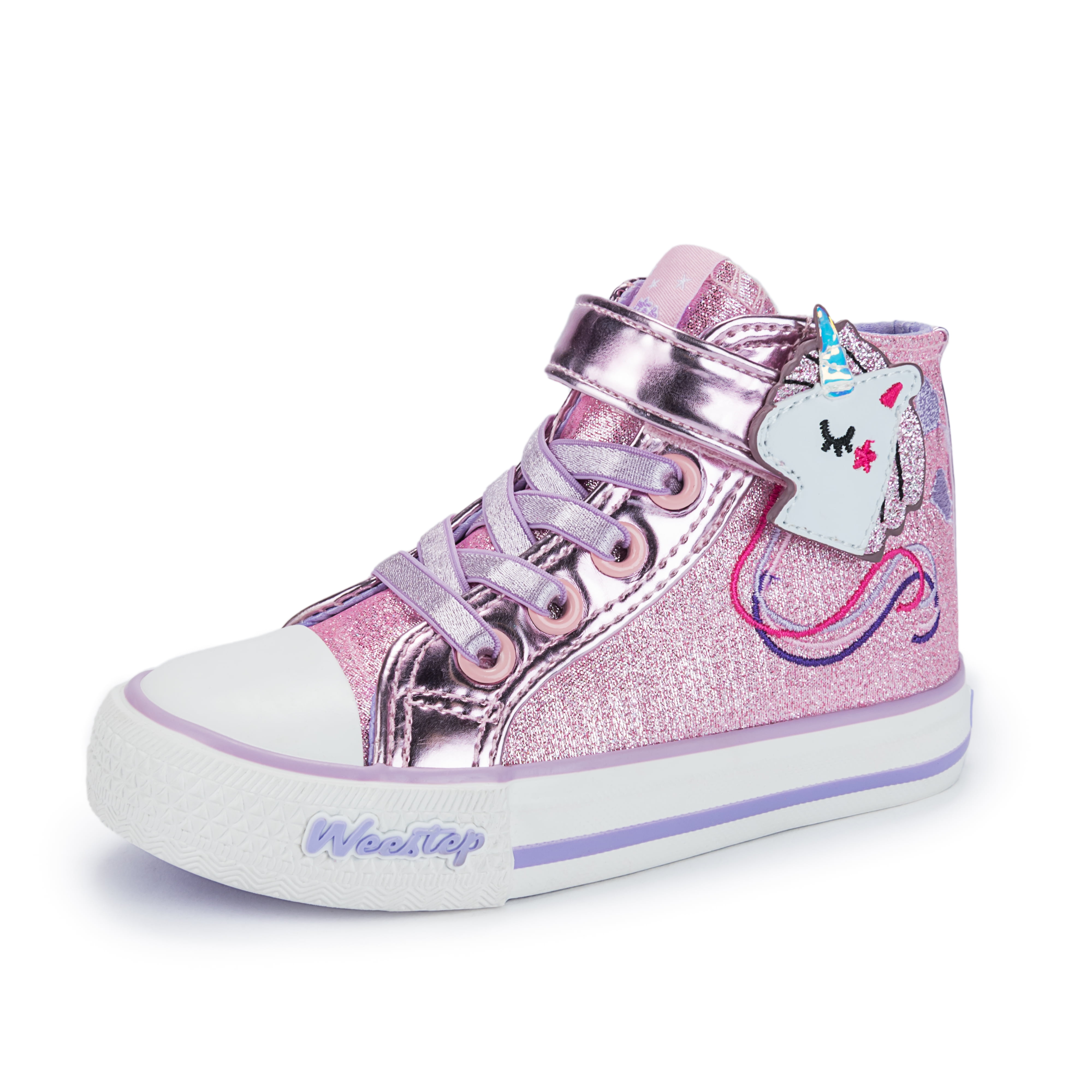 Weestep - Weestep Toddler Little Kid Girls Glitter Bow Sneakers ...