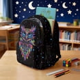thumbnail image 4 of KUIFORTI Colorful Owl Bookbag and Lunch Box Set 4 piece Fashion Girls Backpack with Pencil Bags Water Bottle Sleeve for Teens Elementary Middle School Daily Use Back to School, 4 of 7