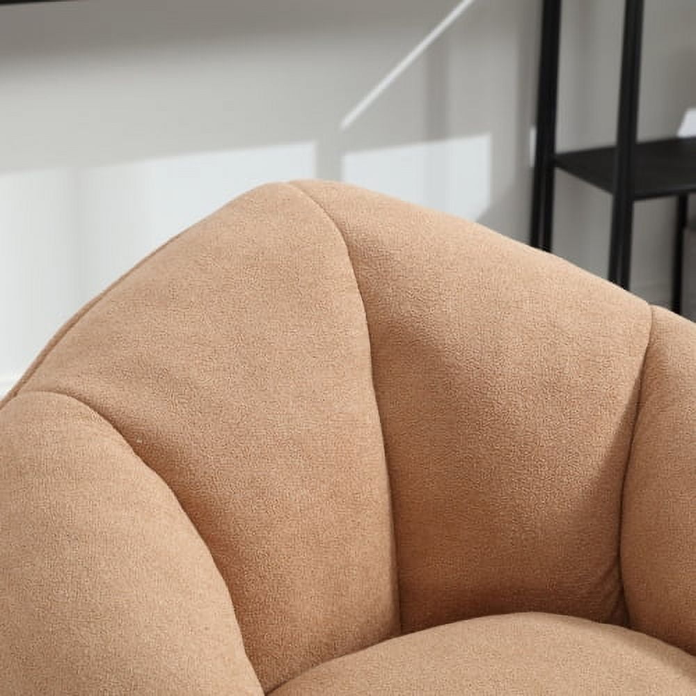 BSHTI Bedding Bean Bag Sofa Chair High Pressure Foam Bean Bag Chair Adult Material with Padded Foam Padding Compressed Bean Bag With Footrest,Tan