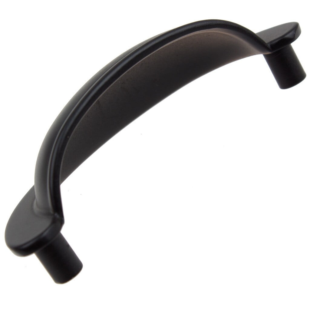 GlideRite  2.5-inch CC Matte Black Small Cabinet Bin Cup Pull (Pack of 10 or 25) 10
