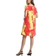 thumbnail image 2 of Women Casual Tie Dye Crewneck Short Sleeve Pockets Swing T-Shirt Dress, 2 of 3