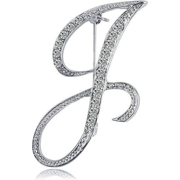 1pcs Initial Rhinestone Letter Brooch