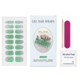 thumbnail image 1 of Soft Gel Nail Sticker Set (shiny Green) Semi-baked Nail Paper, Fresh And Shiny Minimalist Style Soft Nail Stickers, 1 of 5