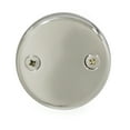 thumbnail image 6 of Westbrass 14" 17 ga. Twist & Close Brass Bathtub Drain Assembly with 2-Hole Overflow, Polished Nickel, 6 of 13