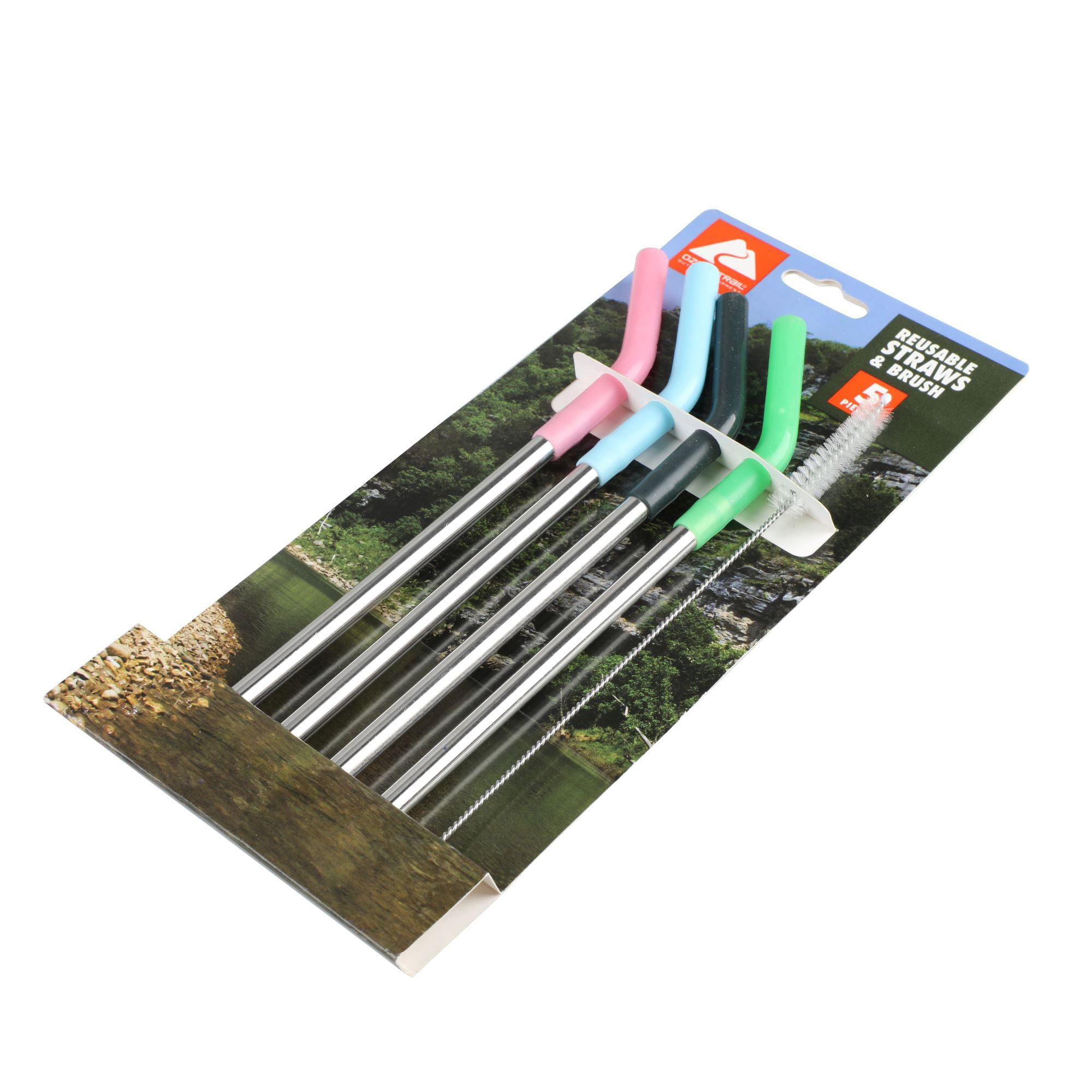 4PK Stainless Steel Straw With Cleaning Brush
